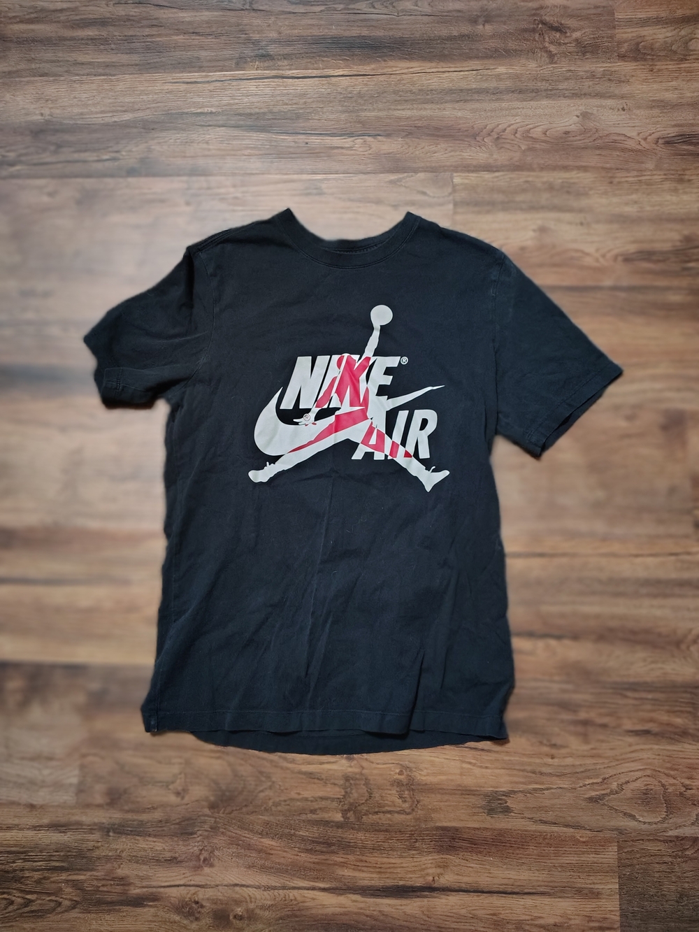 Jordan Men's M Black Crew Neck Short Sleeve Jumpman Logo Graphic T-Shirt